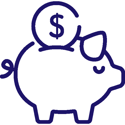 icon of a piggy bank